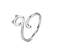 Gissroys Adorable bague de doigt chat réglable ouverte crochet débutant tricot crochet cadeau bouton crochet outil chat animaux ouvert