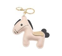 Gissroys Adorable porte-clés en cuir PU avec crochet en alliage robuste pour une fixation sécurisée, décoration élégante, chaîne tendance, Blanc cassé1, taille unique