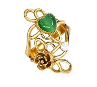 Gissroys Alliances géométriques en acier inoxydable, bagues de rencontres en forme de cœur, bijoux délicats pour femmes, bagues réglables, comme décrit