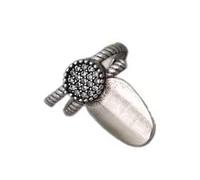 Gissroys Anneaux en zircone inspirés de la nature réglable Bracelet ouvert Bijoux en alliage de zinc pour femmes Présence réfléchie Alliage de zinc Bague ouverte, comme décrit