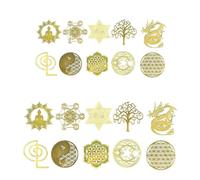 Gissroys Autocollants Simulation Résine Pyramide Décorative Résine Époxy Artisanat pour Peinture Tour Bijoux Faire Cuivre, A, comme décrit