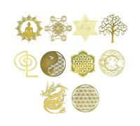 Gissroys Autocollants Simulation Résine Pyramide Décorative Résine Époxy Artisanat pour Peinture Tour Bijoux Faire Cuivre, S, comme décrit