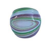 Gissroys Bagues en verre à fleurs emballées à la main avec du fil métallique - Galaxie ethnique - Bijoux de culture artistique inspirés - Fabrication artisanale, comme décrit