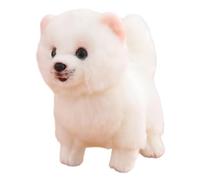 Gissroys Bâtiment Empathie Jouet pour chien en peluche douce pour enfants Liaison familiale Poupée d'accompagnement réaliste Poméranien confortable Cadeau d'anniversaire