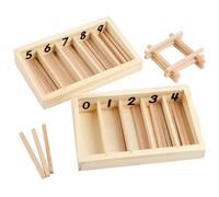 Gissroys Bâtons de broche pour apprendre à reconnaître les chiffres, pour l'entraînement de la coordination œil-main, pour enfants de 2 à 6 ans
