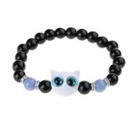 Gissroys Beau bracelet en résine perle confortable chat chaîne de main idéale pour un usage quotidien et un rendez-vous avec perle en résine confortable, taille unique, comme décrit