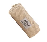 Gissroys Belle trousse à crayons animaux sac à stylos à broder sacs de maquillage trousse à crayons esthétique Retour dans les fournitures scolaires Trousse à crayons, beige