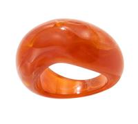 Gissroys Bijoux en résine tendance faits à la main avec effet de couleur marbré Anneaux de connexion empilables Accessoires pour femmes et hommes Bague en résine tendance pour les fêtes, comme décrit