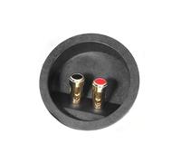 Gissroys BiWiring Coque de connexion de haut-parleur compatible Trou de fixation 72 mm Clip à ressort Contacts en alliage de cuivre Connexion sûre Deux bornes Coquille du haut-parleur