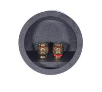 Gissroys BiWiring Coque de connexion de haut-parleur compatible Trou de fixation 72 mm Clip à ressort Contacts en alliage de cuivre Connexion sûre Deux bornes Coquille du haut-parleur
