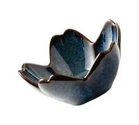 Gissroys Bol décoratif en céramique en forme de pétale pour le stockage de bijoux Accessoires de fleurs Assiette de salle de bain Décoration de plan de travail Élégant bol à bijoux en forme de pétale