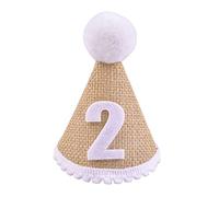 Gissroys Bonnet d'anniversaire, couronne, bandeau pour bébé de 0 à 3 ans, garçons et filles, décorations de fête universelles, coiffe classique pour bébé pour premiers garçons et filles