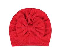 Gissroys Bonnet pour nouveau-né - Turban doux - Motif tête de mort - Nœud - Élastique - Élastique - Bonnet doux et confortable