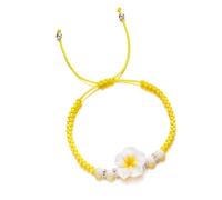 Gissroys Bracelet à breloques florales multicolores - Bijou fait à la main - Réglable - Tressé, taille unique, Comme décrit