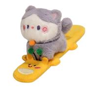 Gissroys Bracelet en peluche douce avec raquette d'animaux de dessin animé pour enfants et bracelet décoratif amusant pour enfants