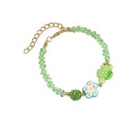 Gissroys Breloque portable en céramique représentant des étoiles de mer, des escargots et des perles de cristal, bijoux élégants en céramique en coquillages, taille unique, Comme décrit