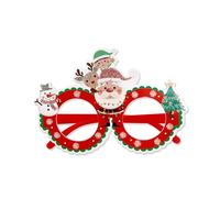 Gissroys Cadre De Lunettes en Plastique pour Père Noël Arbre De Noël Fournitures De Fête du Nouvel an 2024 Décoration De Noël pour Enfant