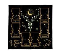 Gissroys Carte de lecture Astrologys Nappe Tarots Moyenne Nappe d'autel Tissu Divinité Accessoires de jeu de société Autels Cartes de Tarot Tissu