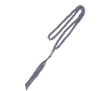 Gissroys Chapelet de prière en bois naturel de 6 mm avec 99 perles lisses et élastiques pour la pratique quotidienne de pleine conscience, perles de prière en acrylique solides, taille unique, comme