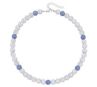 Gissroys Collier de baseball élégant avec perles et strass - Boule disco - Chaîne serpent - Accessoire pour les amateurs de sport, taille unique, Comme décrit, Comme décrit