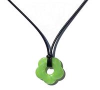 Gissroys Collier simple avec pendentif prune creux en forme de prune, mode coréenne, roman, collier féminin, collier ras du cou en acrylique, collier ras du cou floral, chaîne de clavicule, prune