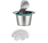 Gissroys Conspreszig Boîte à poudre Joint Film Pods Cup Texture en acier inoxydable Convient pour la fabrication de dosettes de café Capsules de café réutilisables