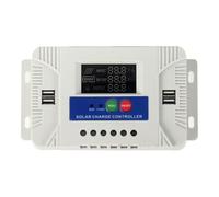 Gissroys Contrôleur solaire 12 V 24 V Systèmes automatiques Chargeur très efficace Facile à transporter pour écran rétroéclairé à énergie déchargée Contrôleur solaire avec moniteur de batterie