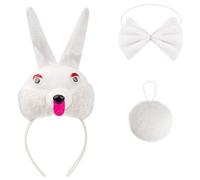 Gissroys Costume de souris, cochons, vache, singe, mouton, tyger, chien, avec oreilles, bandeau, nœuds de queue pour enfant, Halloween, Noël, cosplay, accessoires de cosplay