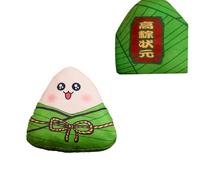 Gissroys Coussin festif en peluche en forme de boulettes avec design traditionnel Zongzi, parfait pour la décoration de vacances, les célébrations, les festivals de bateau dragon