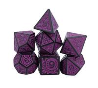 Gissroys Dés Acryliques Colorés D4 D12 D20 7 Pièces Jeu Familial Polyédrique Jouet Éducatif pour Divertissement Dés Multiples Faces