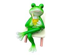Gissroys Dessin animé Grenouilles et Salon Résines de Chaise Sculptures Décors pour Patios Jardin Dessus de table Résistant aux intempéries Design compact Grenouilles Résines Sculpture