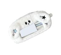 Gissroys Dessin animé Sac à crayons pour chien Grande capacité Sac à crayons Belle peluche Trousse à crayons créative Sac de retour à l'école Fournitures en peluche Dessin animé Stylo pour chien