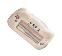 Gissroys Dessin animé Sac à crayons pour chien Grande capacité Sac à crayons Belle peluche Trousse à crayons créative Sac de retour à l'école Fournitures en peluche Dessin animé Stylo pour chien