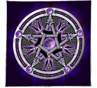 Gissroys Divinations Nappe Symbole Étoile Carte de tarot Astrologie Nappe d'autel Tissu Déesses Jeu de société Accessoire autel Carte de tarot Tissu