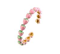 Gissroys Élégant bracelet en cuivre fraise bel accessoire de mode bracelet charme confortable parfait pour offrir un bracelet d'usure quotidienne, taille unique, comme décrit