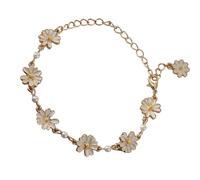 Gissroys Élégant collier de fleurs, chaîne simple, texture en alliage, chaîne réglable, bijoux pour une déclaration de mode en alliage, taille unique, comme décrit