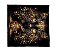 Gissroys Élégant couvercle de table en velours Tapis de divination portable avec œuvres d'art mystiques pour méditations spirituelles et décoration de la maison Tissu de tarot de voyage