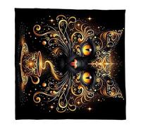 Gissroys Élégant couvercle de table en velours Tapis de divination portable avec œuvres d'art mystiques pour méditations spirituelles et décoration de la maison Tissu de tarot de voyage