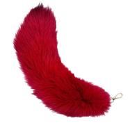 Gissroys Élégant pendentif de sac en forme de queue d'animal pour téléphone - Porte-clés tendance doux unisexe - Pendentifs colorés - Pendentif de sac unique, Rouge, taille unique