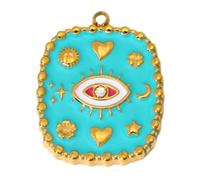 Gissroys Élégant pendentif en forme de cœur avec main géométrique en acier inoxydable Bijoux 11 choix Pendentif œil géométrique tendance, taille unique, Comme décrit, Comme décrit.