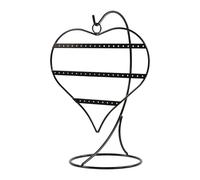 Gissroys Élégant présentoir à 50 boucles d'oreilles en forme de cœur - Organiseur de bureau pour boucles d'oreilles et colliers - Présentoir de bureau - Support en fer