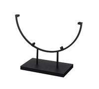 Gissroys Élégant présentoir rond en métal pour présenter des images et des objets de décoration Vitrail décoratif Base Organisateur Assiette Base Présentoir Base