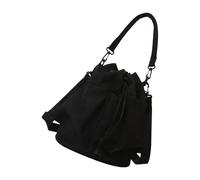 Gissroys Élégant sac à bandoulière en tissu Oxford Sacs seau pour femmes avec un design spacieux Portefeuille sous les bras pour le travail ou les voyages Sac de loisirs élégant, Noir