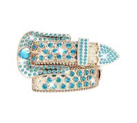Gissroys Élégante ceinture à rivets avec cœur clouté pour danse de rue paillettes punk ceinture strass blingbling pour femmes hommes pour robes boucle pour robes de mariée, Ee, J