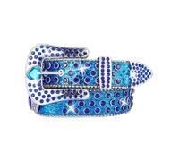 Gissroys Élégante ceinture à rivets avec cœur clouté pour danse de rue paillettes punk ceinture strass blingbling pour femmes hommes pour robes boucle pour robes de mariée, AA, F