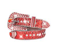 Gissroys Élégante ceinture à rivets avec cœur clouté pour danse de rue paillettes punk ceinture strass blingbling pour femmes hommes pour robes boucle pour robes de mariée, BB., G