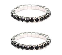 Gissroys Ensemble de bagues Moissanites extensibles polyvalentes Set tendance Moissanites extensibles pour l'usure quotidienne Plusieurs options de bague de couleur, comme décrit