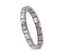 Gissroys Ensemble de bracelets à breloques de style italien personnalisable en acier inoxydable robuste pour femmes à la mode personnalisées bracelet à breloques italiennes, taille unique, Comme