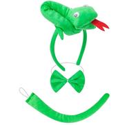 Gissroys Ensemble de costume de souris/cochons/vache/singe/mouton/tyger/chien Ensemble de costume avec oreilles, bandeau, arcs de queue pour enfant, Halloween, Noël, cosplay, accessoires de cosplay
