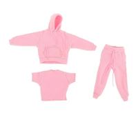 Gissroys Ensemble de vêtements de poupée simulation soldat sweat pantalon de survêtement t-shirt pour figurines d'action à l'échelle 1/12